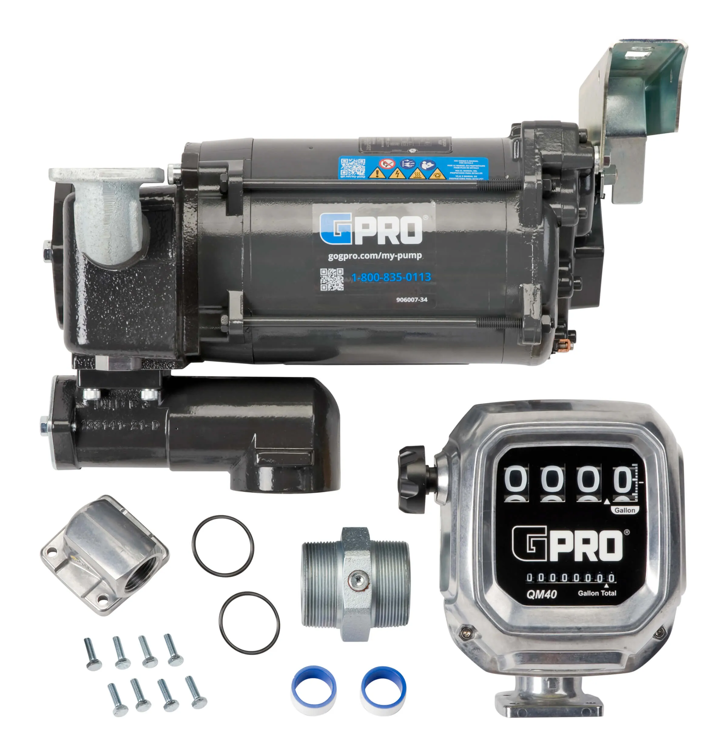 115V 35 GPM Fuel Transfer Pump with QM Meter