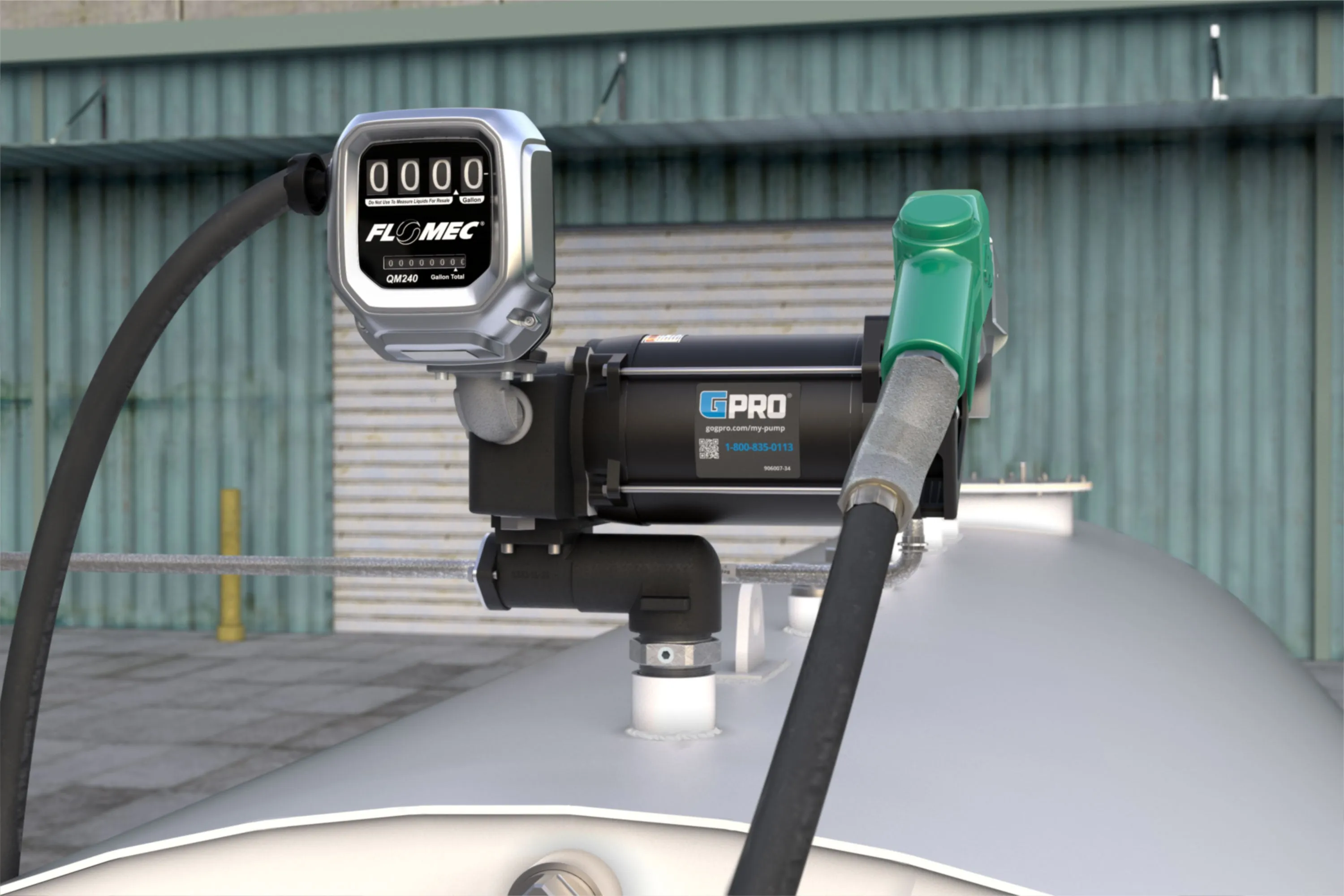115V 35 GPM Fuel Transfer Pump with QM Meter