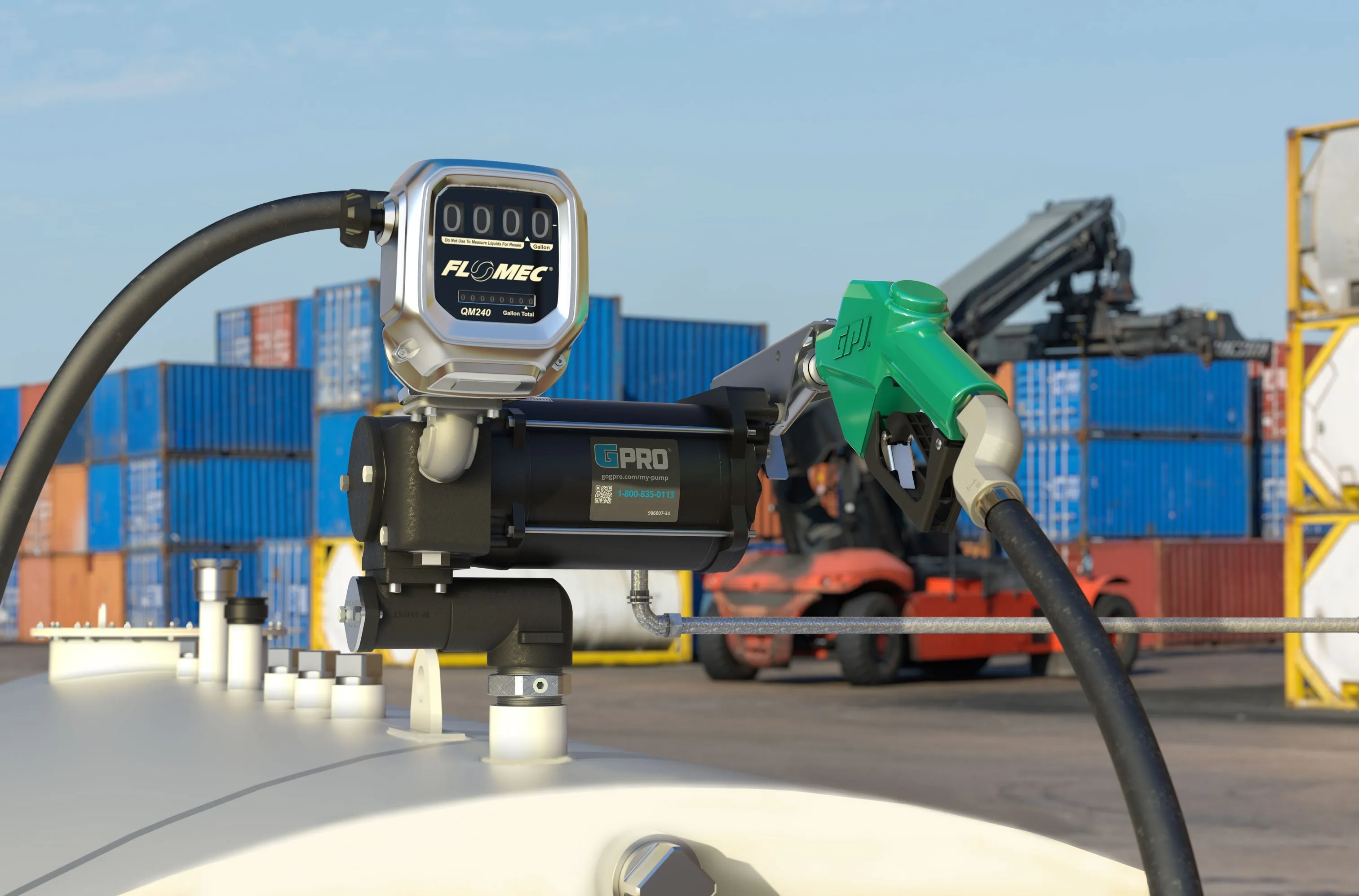 115V 35 GPM Fuel Transfer Pump with QM Meter