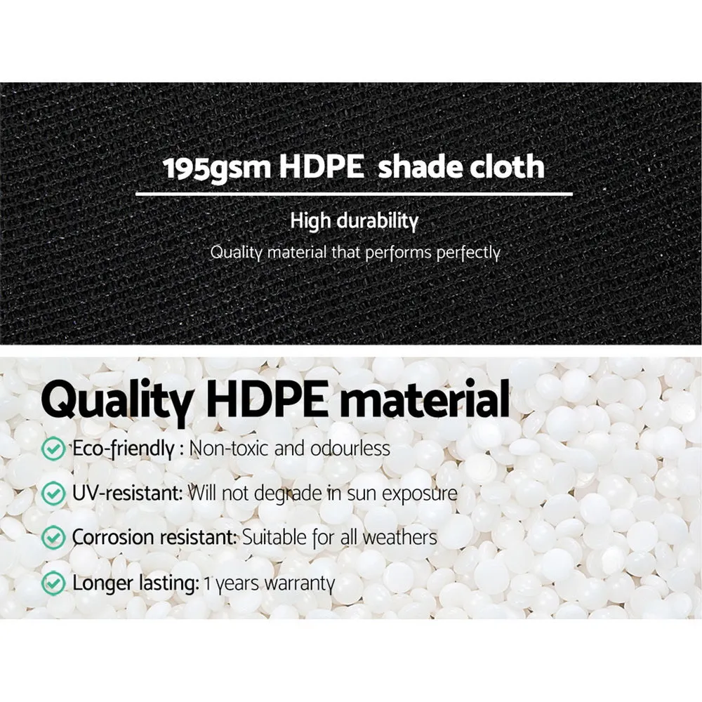 1.83x10m Shade Sail Cloth - Black