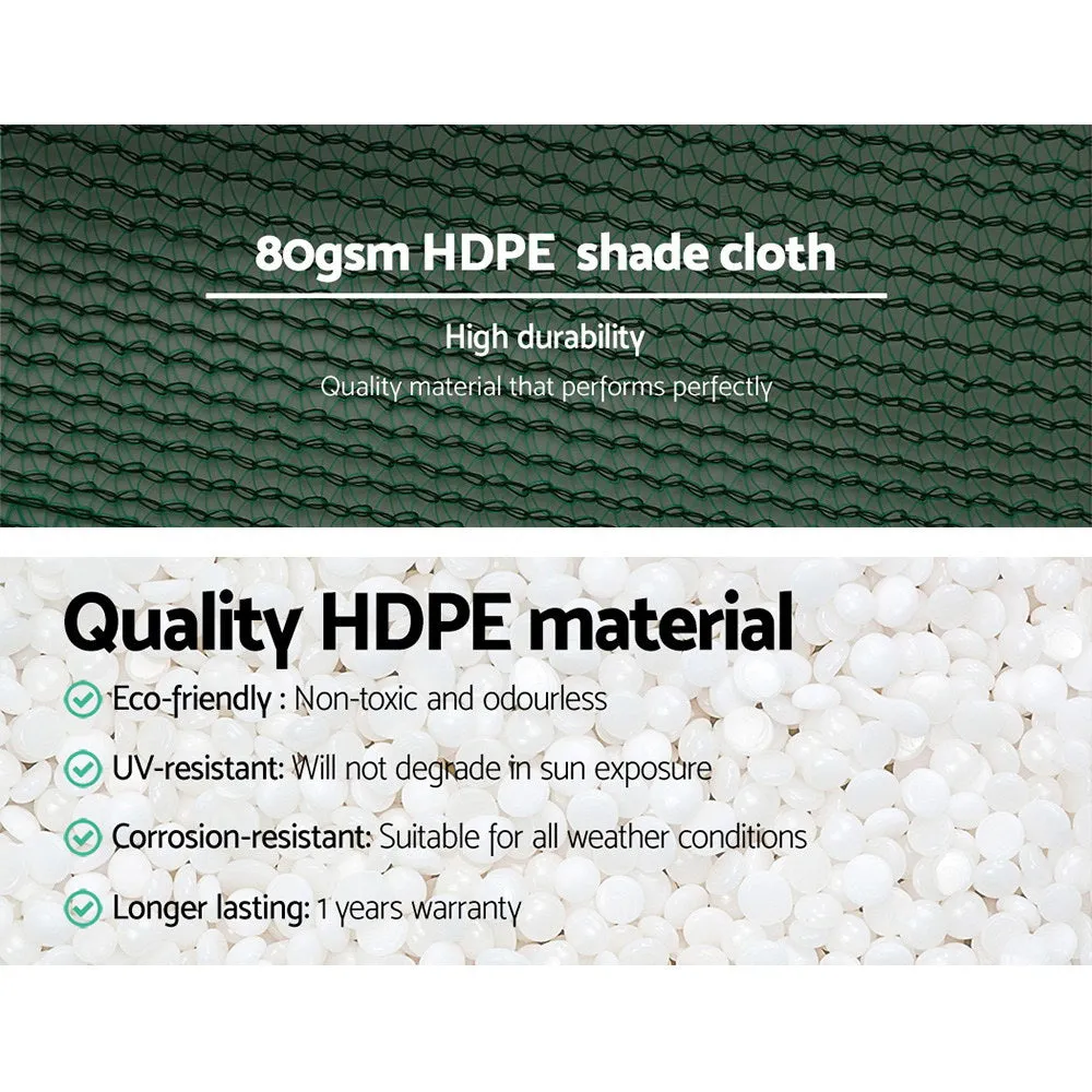 1.83x20m 30% UV Shade Cloth Shadecloth Sail Garden Mesh Roll Outdoor Green