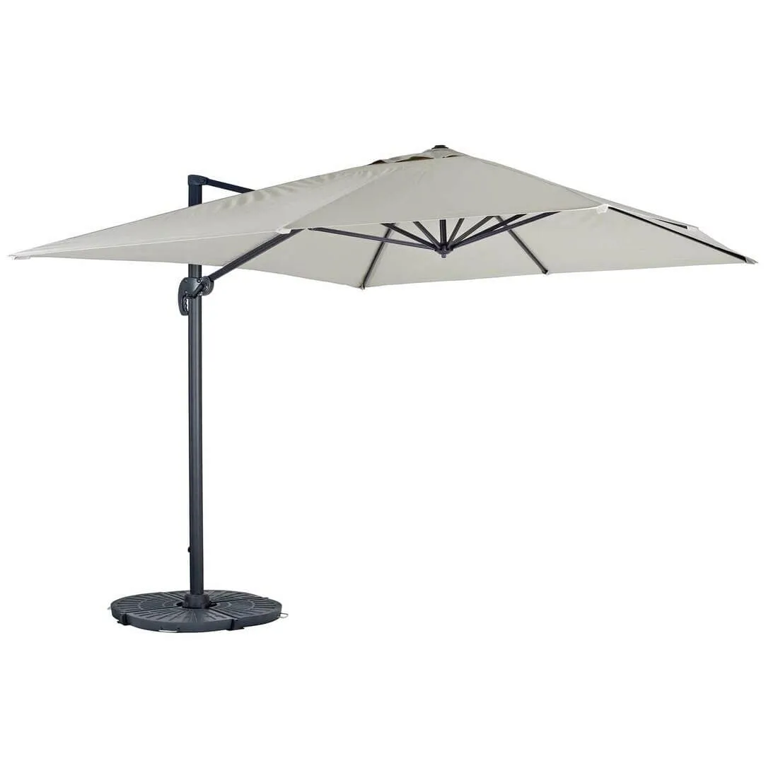 3 x 3m Roma Square Parasol Large Cantilever Garden Shade