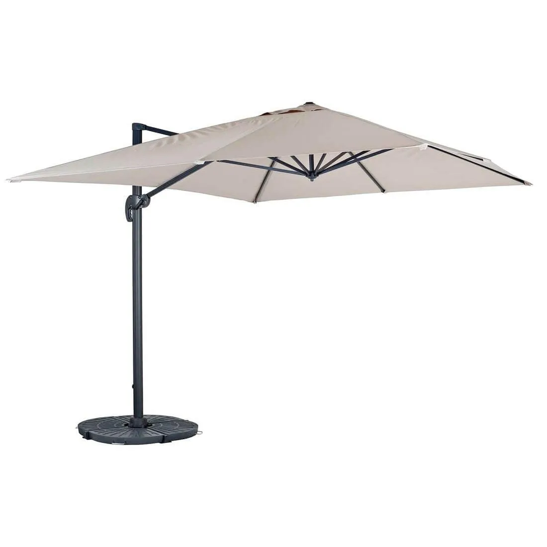 3 x 3m Roma Square Parasol Large Cantilever Garden Shade