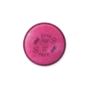 3M Particulate Filter 2096, P100, with Nuisance Level Acid Gas Relief, Case of 100