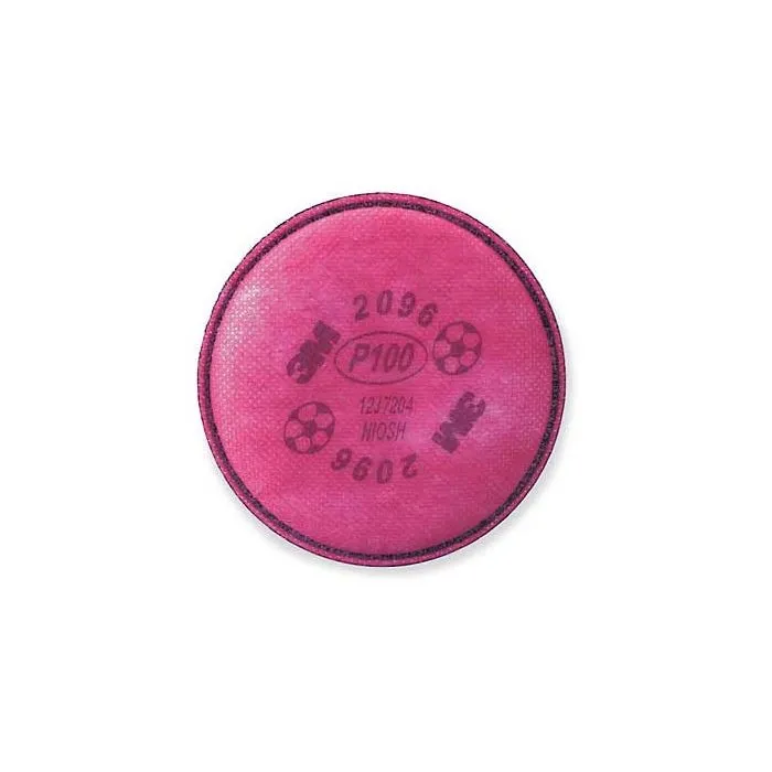 3M Particulate Filter 2096, P100, with Nuisance Level Acid Gas Relief, Case of 100