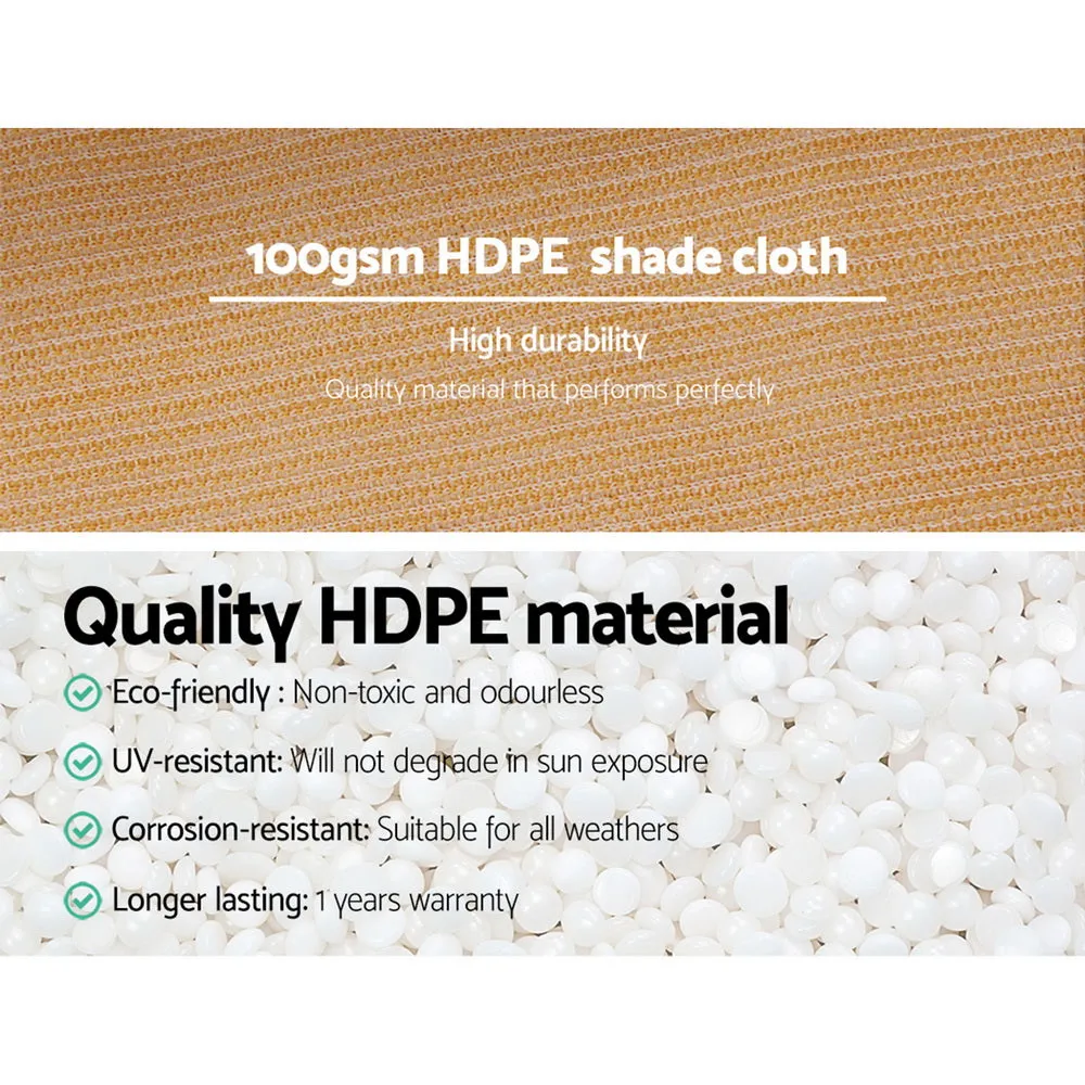 50% Shade Block Cloth 3.66x30m UV-Stabilized HPDE Instahut