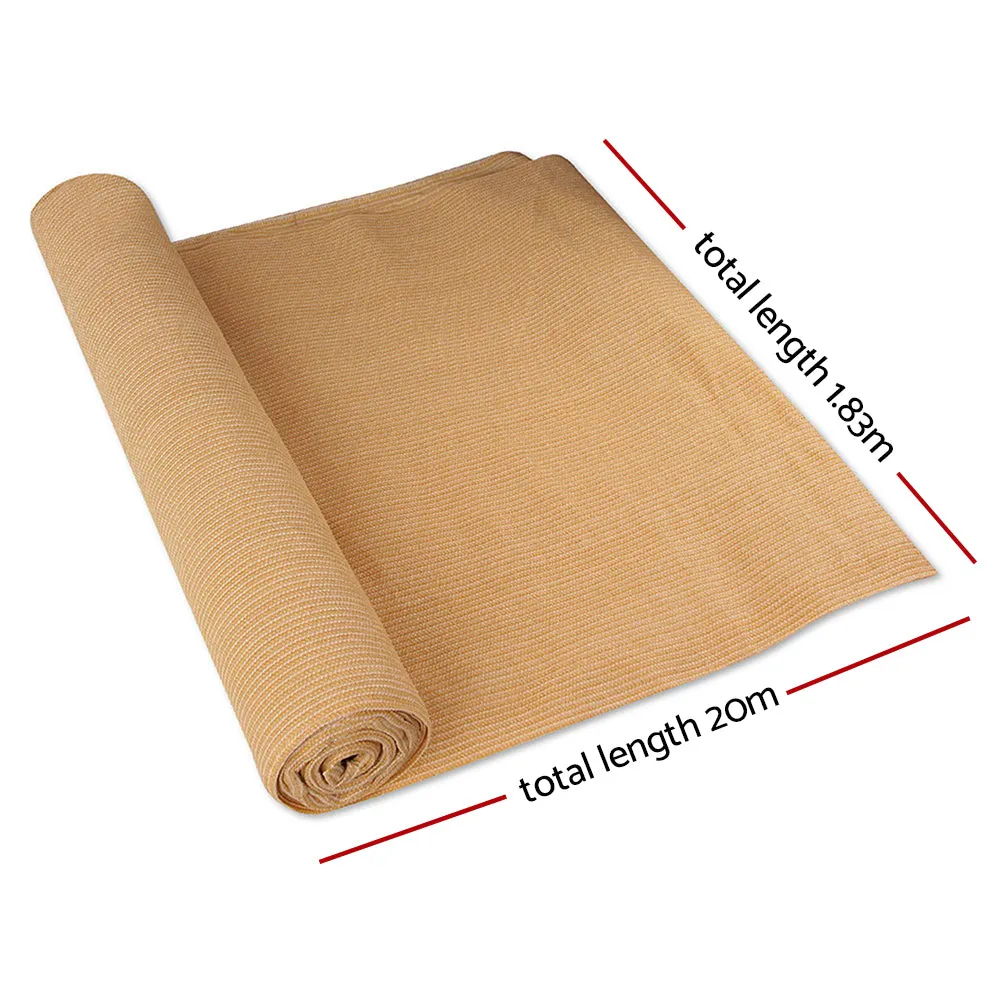 70% UV-Resistant Heavy Duty Shade Cloth 1.83x20m | Instahut
