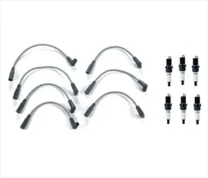 87-90 Cherokee Wagoneer 4.0L Spark Plug Wire Set & 6 Spark Plugs