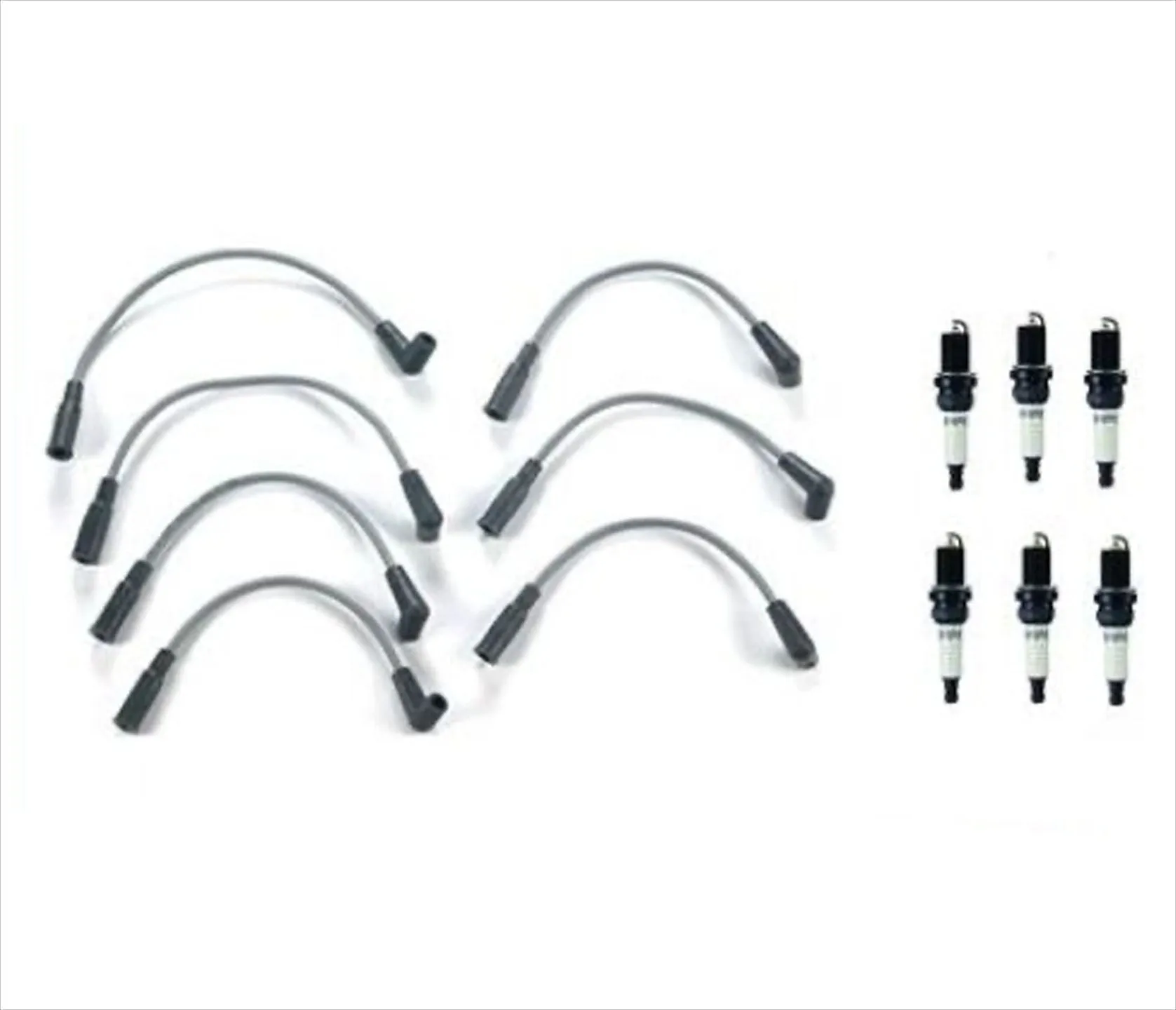 87-90 Cherokee Wagoneer 4.0L Spark Plug Wire Set & 6 Spark Plugs