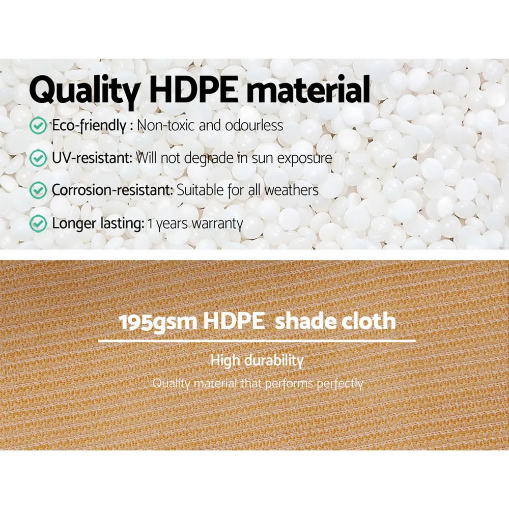 90% Shade Block UV-Stabilized Shade Cloth 1.83x10m Instahut