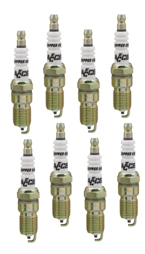 ACCEL 8196 U-Groove Resistor Spark Plug; 14mm Thread; .708 in. Reach; Heat Range 6; 8 Pack;