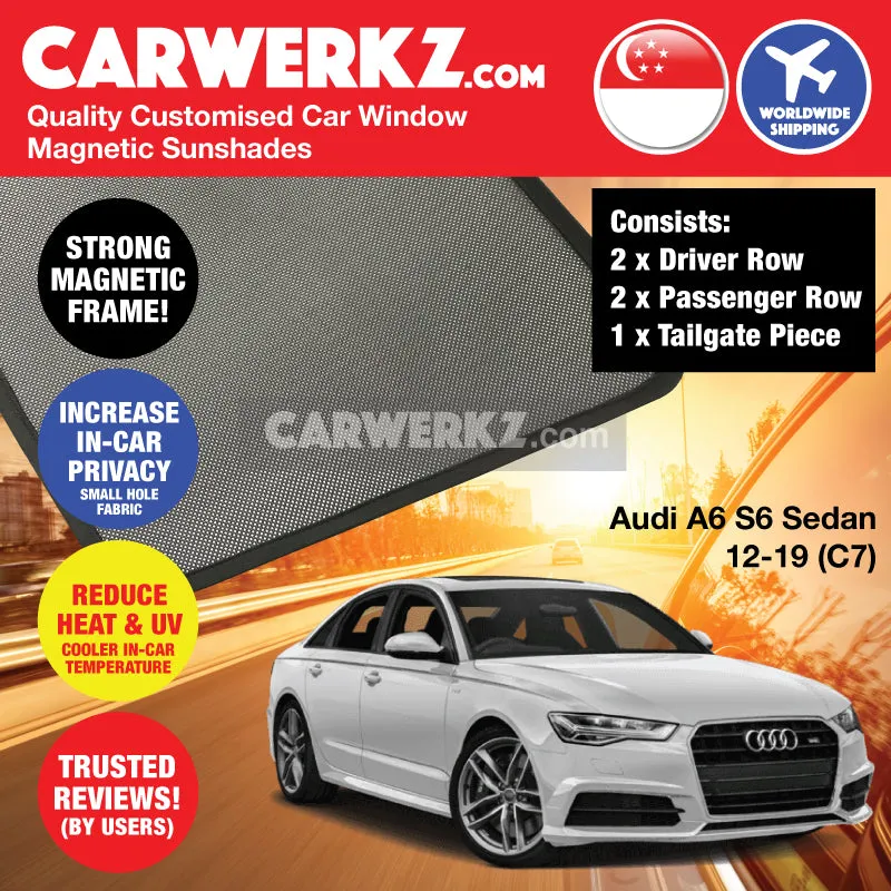 Audi A6 S6 2011-2019 4th Generation (C7) Germany Luxury Sedan Customised Car Window Magnetic Sunshades