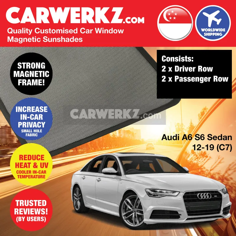 Audi A6 S6 2011-2019 4th Generation (C7) Germany Luxury Sedan Customised Car Window Magnetic Sunshades