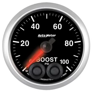 AutoMeter 5606 GAUGE; BOOST; 2 1/16in.; 100PSI; DIGITAL STEPPER MOTOR W/PEAK/WARN; ELITE