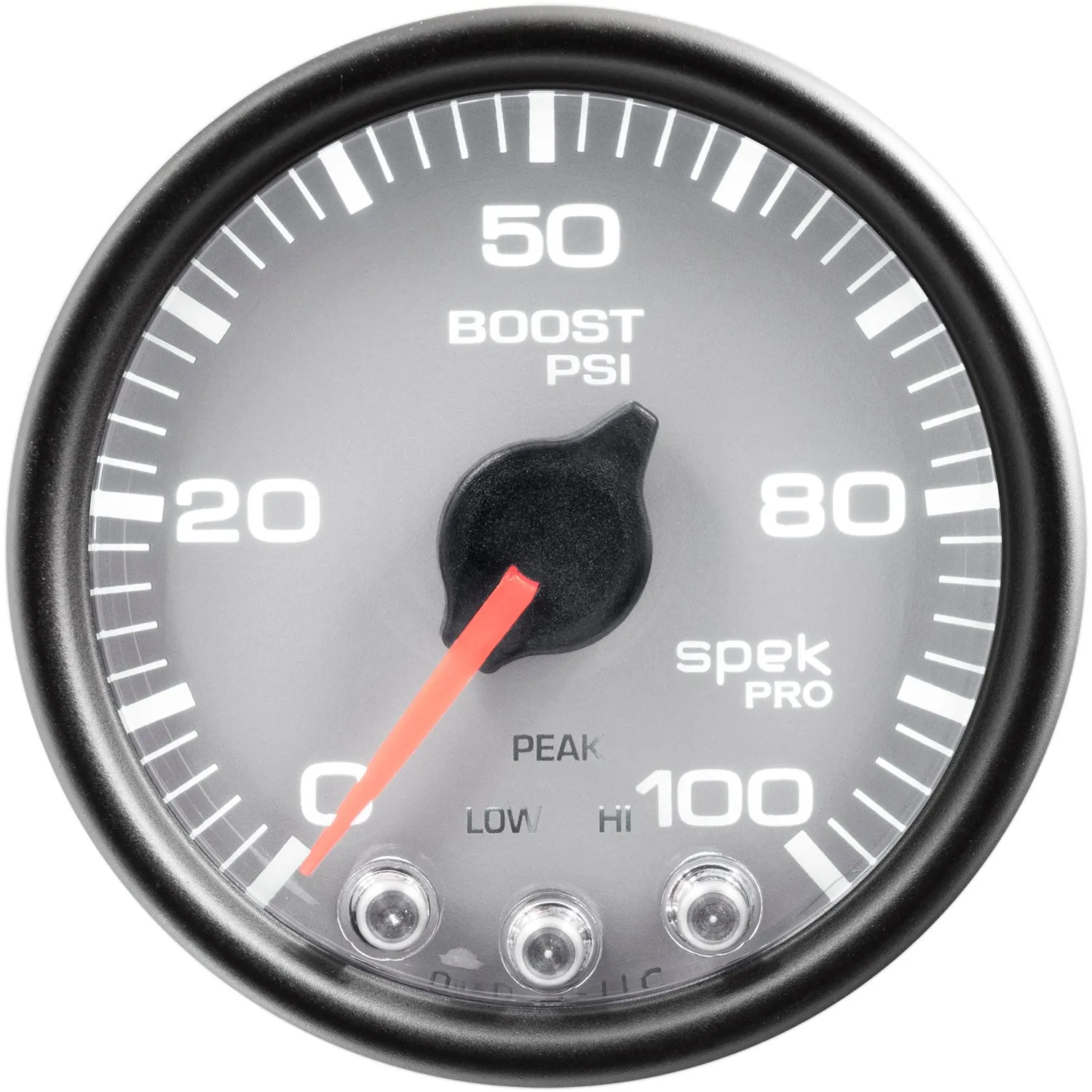 AutoMeter P30522 GAUGE; BOOST; 2 1/16in.; 100PSI; STEPPER MOTOR W/PEAK/WARN; SLVR/BLK; SPEK-PRO
