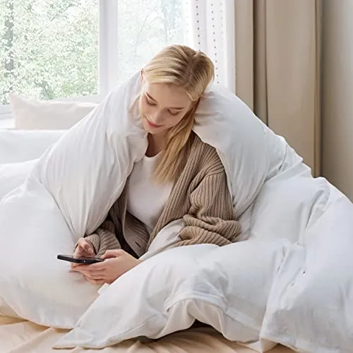 Bedsure White Duvet Cover King Size - Washed Duvet Cover, Soft King Duvet Cover Set 3 Pieces with Zipper Closure, 1 Duvet Cover 104x90 inches and 2 Pillow Shams