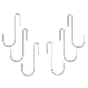C48 6 Piece Chrome Pot Rack Hooks Range Kleen