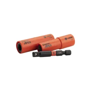 Crescent 3 Pc. u-GUARD™ 1/4" Covered Socket Set