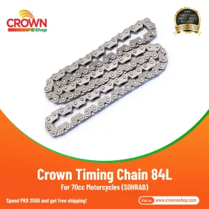 Crown Timing Chain 84l for 70cc Motorcycles (SOHRAB)