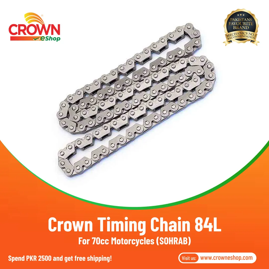 Crown Timing Chain 84l for 70cc Motorcycles (SOHRAB)
