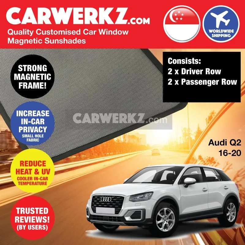 Customised Window Magnetic Sunshades for Audi Q2 2016-2020 1st Generation Germany SUV