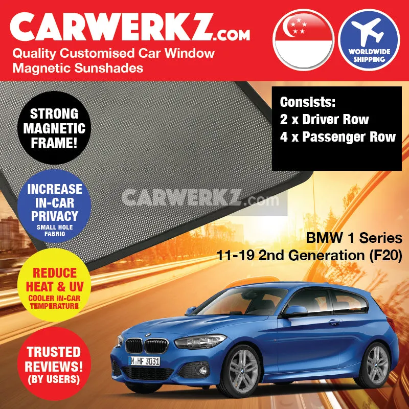 Customised Window Magnetic Sunshades for BMW 1 Series 2011-2019 2nd Generation (F20) Germany Hatchback