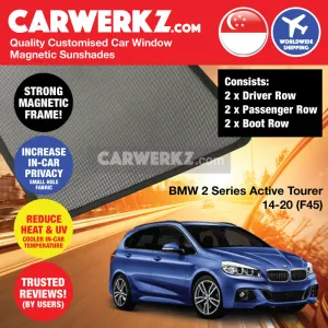 Customised Window Magnetic Sunshades for BMW 2 Series Active Tourer 2014-2020 1st Generation (F45) Germany Hatchback