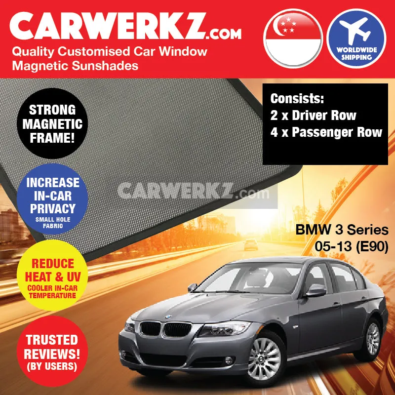 Customised Window Magnetic Sunshades for BMW 3 Series 2004-2013 5th Generation (E90) Germany Sedan