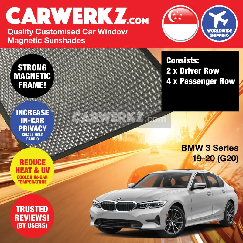 Customised Window Magnetic Sunshades for BMW 3 Series 2019-Current 7th Generation (G20) Germany Sedan