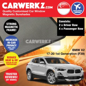 Customised Window Magnetic Sunshades for BMW X2 2017-2023 1st Generation (F39) Germany SUV