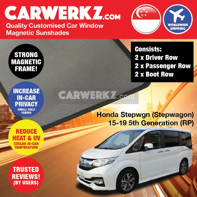 Customised Window Magnetic Sunshades for Honda Stepwgn Stepwagon Spada 2015-2022 5th Generation (RP) Japan MPV