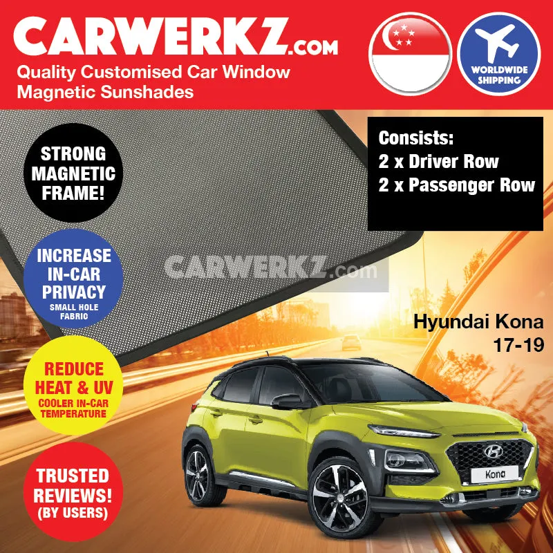 Customised Window Magnetic Sunshades for Hyundai Kona 2017-2020 1st Generation (OS) Korea SUV