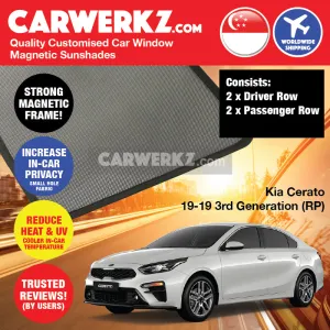 Customised Window Magnetic Sunshades for Kia Cerato Forte 2019-2020 3rd Generation (BD) Korea Sedan