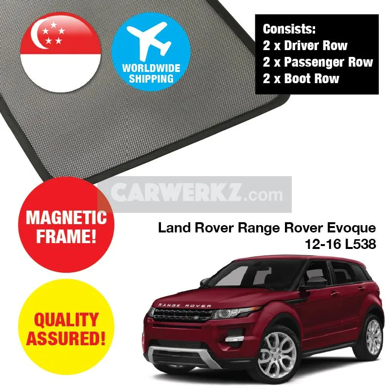 Customised Window Magnetic Sunshades for Land Rover Range Rover Evoque 2011-2020 1st Generation (L538) United Kingdom SUV