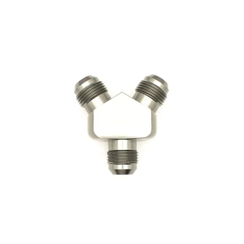 DeatschWerks 10AN Male Flare   10AN Male Flare To 10AN Male Flare Y-Block Fitting