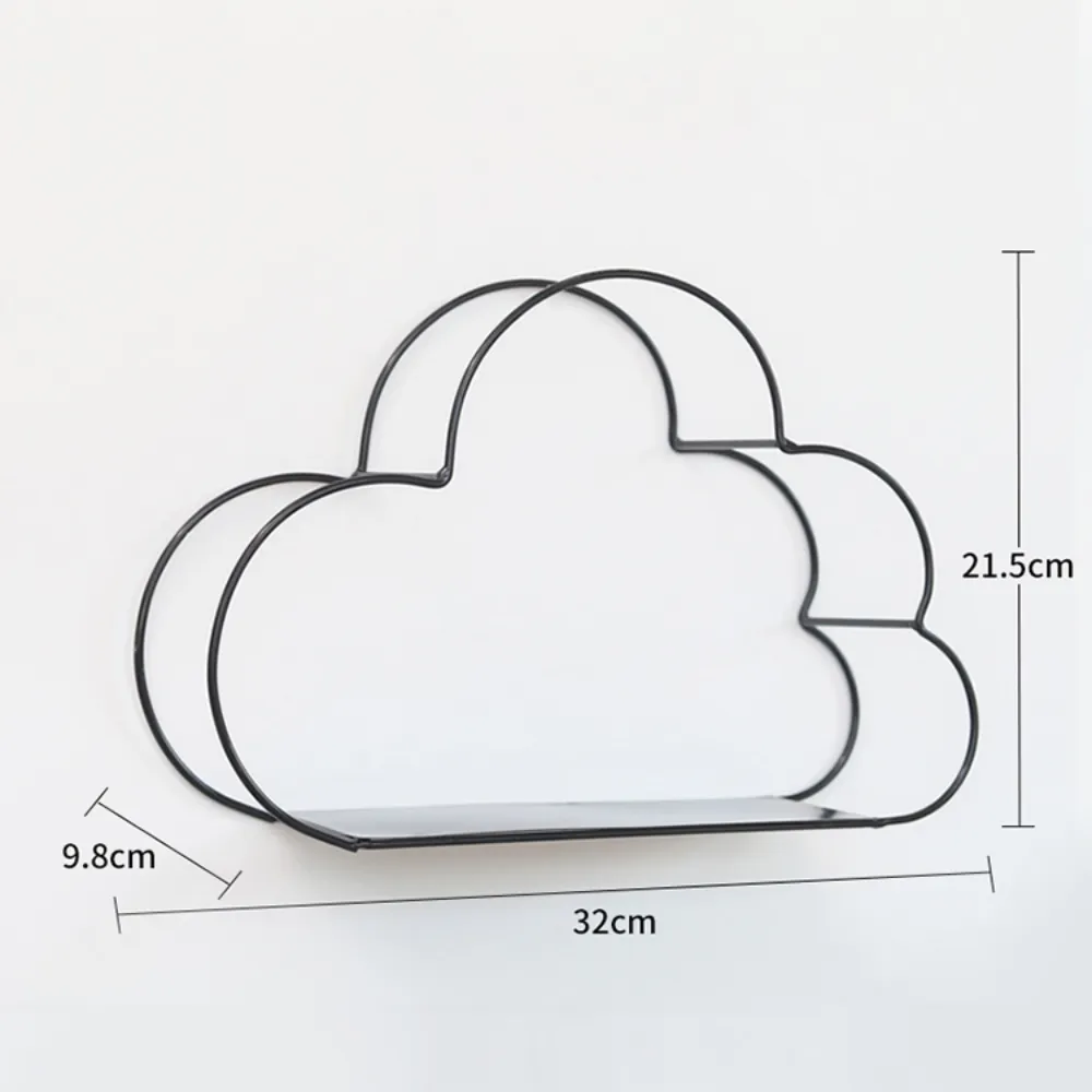 Decorative Iron Cloud Wall Shelf Organizer