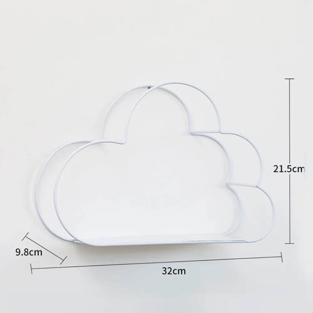 Decorative Iron Cloud Wall Shelf Organizer