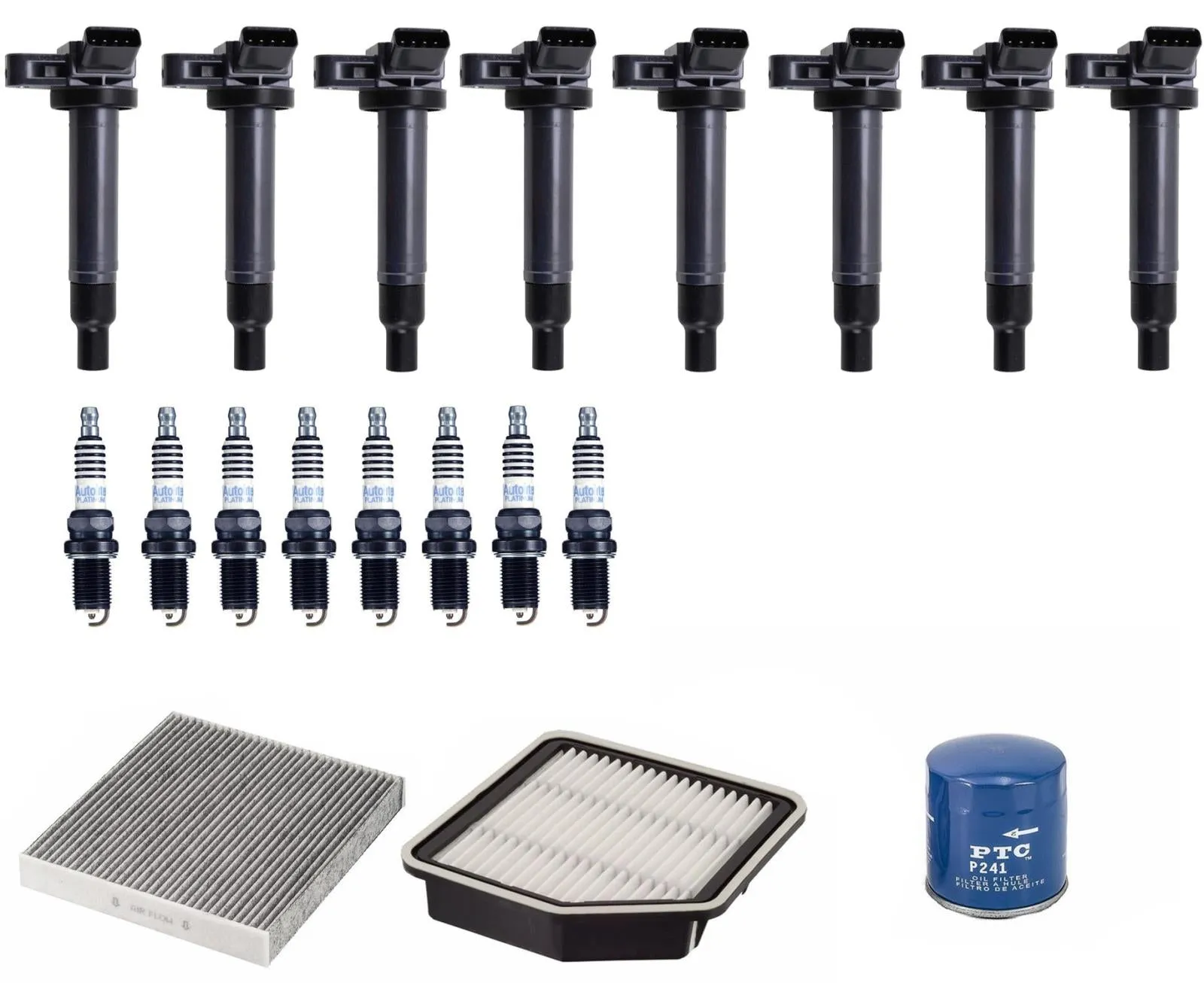 Direct Ignition Coils Spark Plugs Filters Tune Up for 2006-2007 Lexus GS430