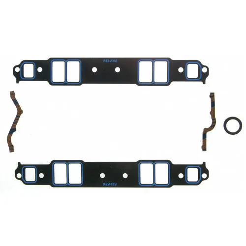Fel-Pro Printoseal Steel Core Intake Manifold Gasket Set - Steel Laminate - SB Chevy - 2.09" x 1.28" Port - .065" Thick