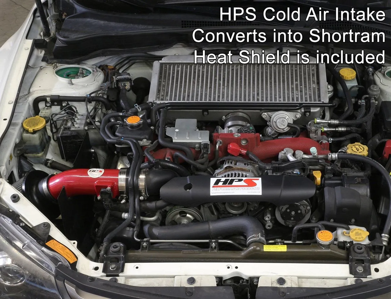 HPS Cold Air Intake 837-566R Subaru WRX STI 2008-14 Red