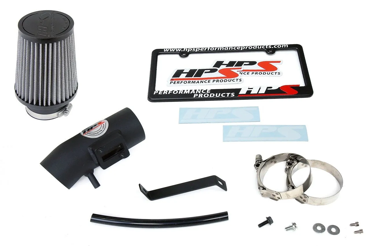 HPS Short Ram Air Intake 827-102WB Honda Fit 2009-13 Black