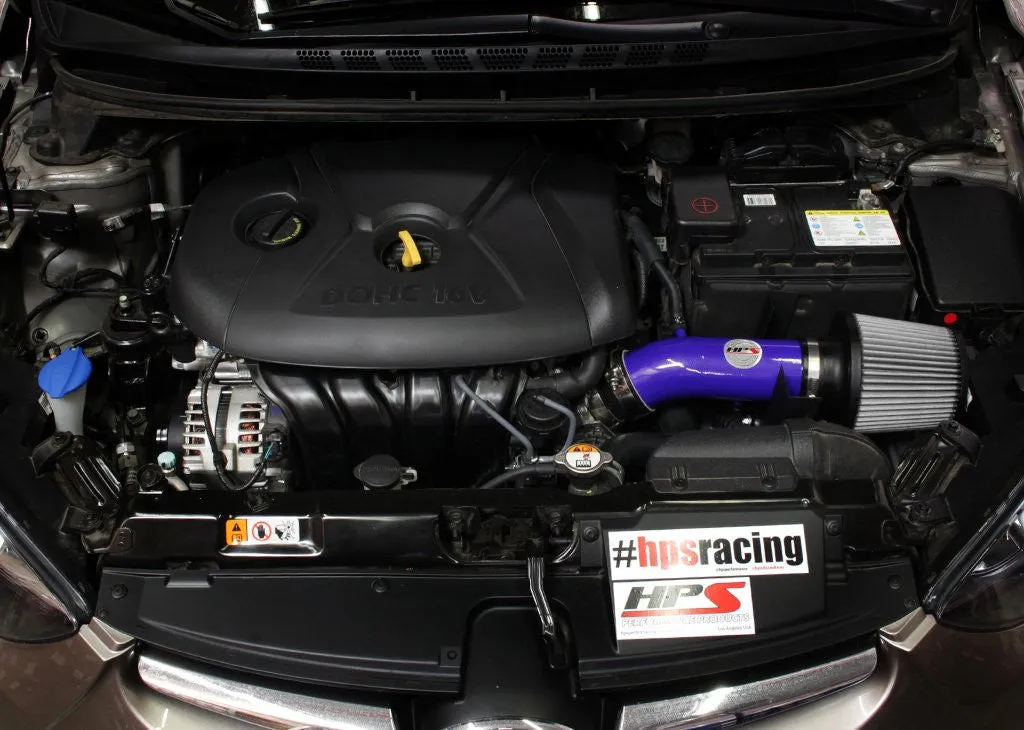HPS Short Ram Air Intake 827-538BL Hyundai Elantra 2011-16 Blue