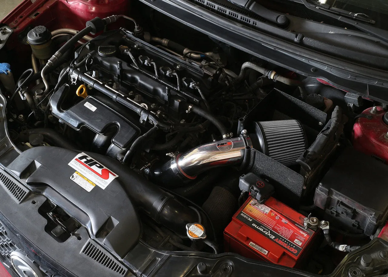HPS Short Ram Air Intake 827-552P Kia Forte5 2013 Polish