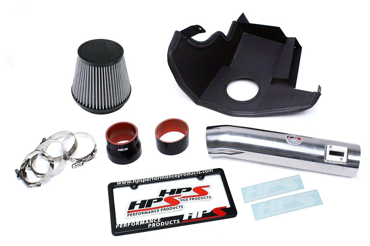 HPS Short Ram Air Intake 827-561P Ford Mustang 2011-14 Polish