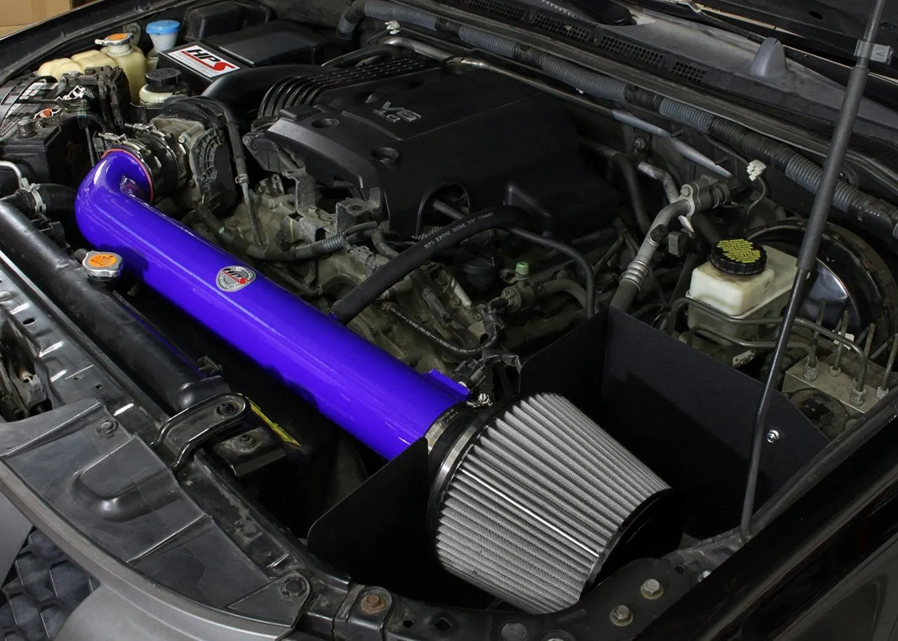 HPS Short Ram Air Intake 827-567BL Nissan Pathfinder 2005-12 Blue