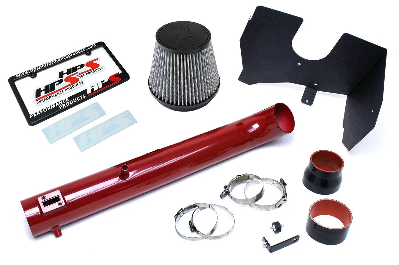 HPS Short Ram Air Intake 827-567R Nissan Frontier 2005-15 Red