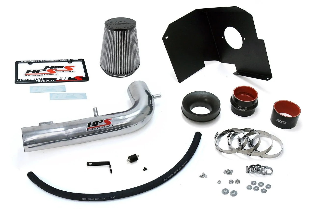 HPS Short Ram Air Intake 827-603P Silverado 1500 2014-18 Polish