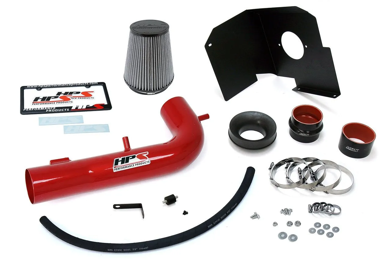 HPS Short Ram Air Intake 827-603RSilverado 1500 2014-18 Red
