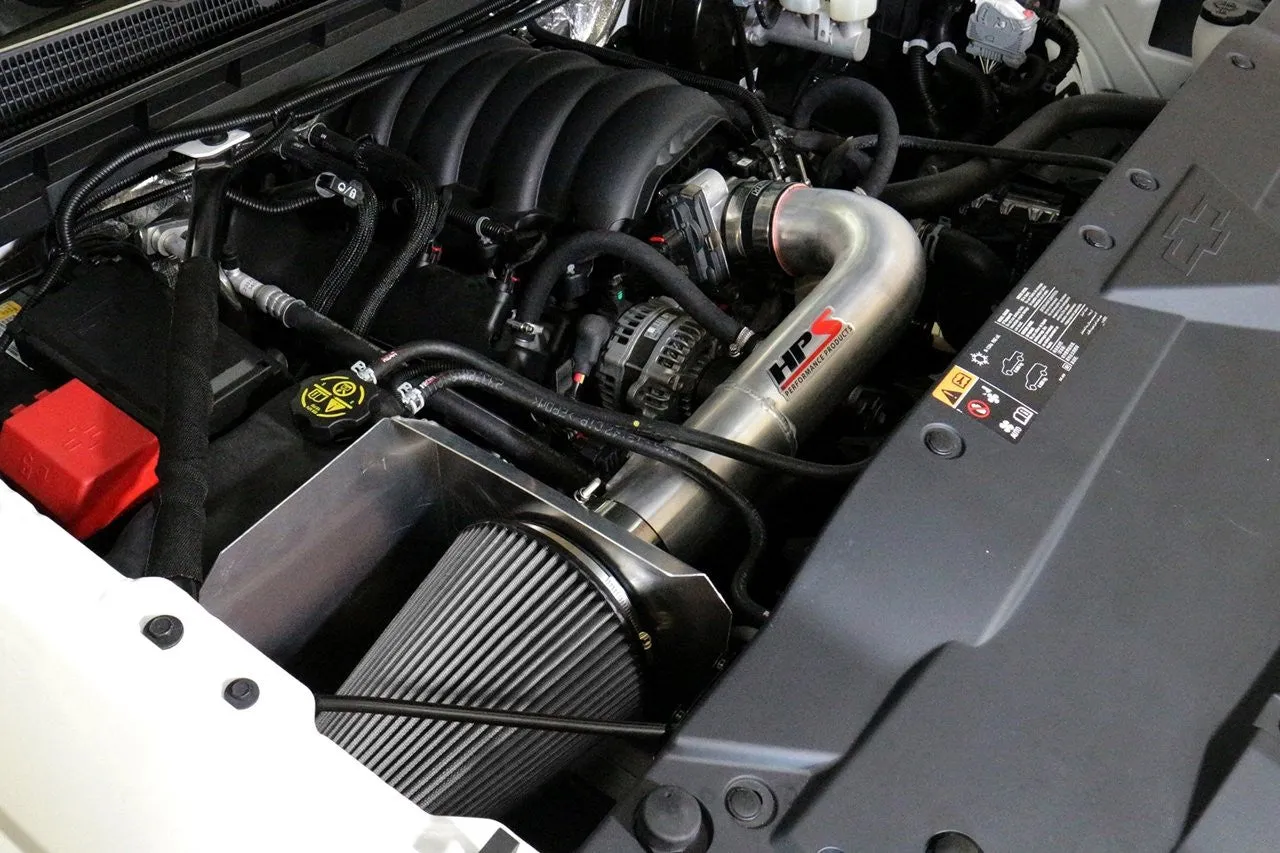 HPS Short Ram Air Intake 827-603RSilverado 1500 2014-18 Red
