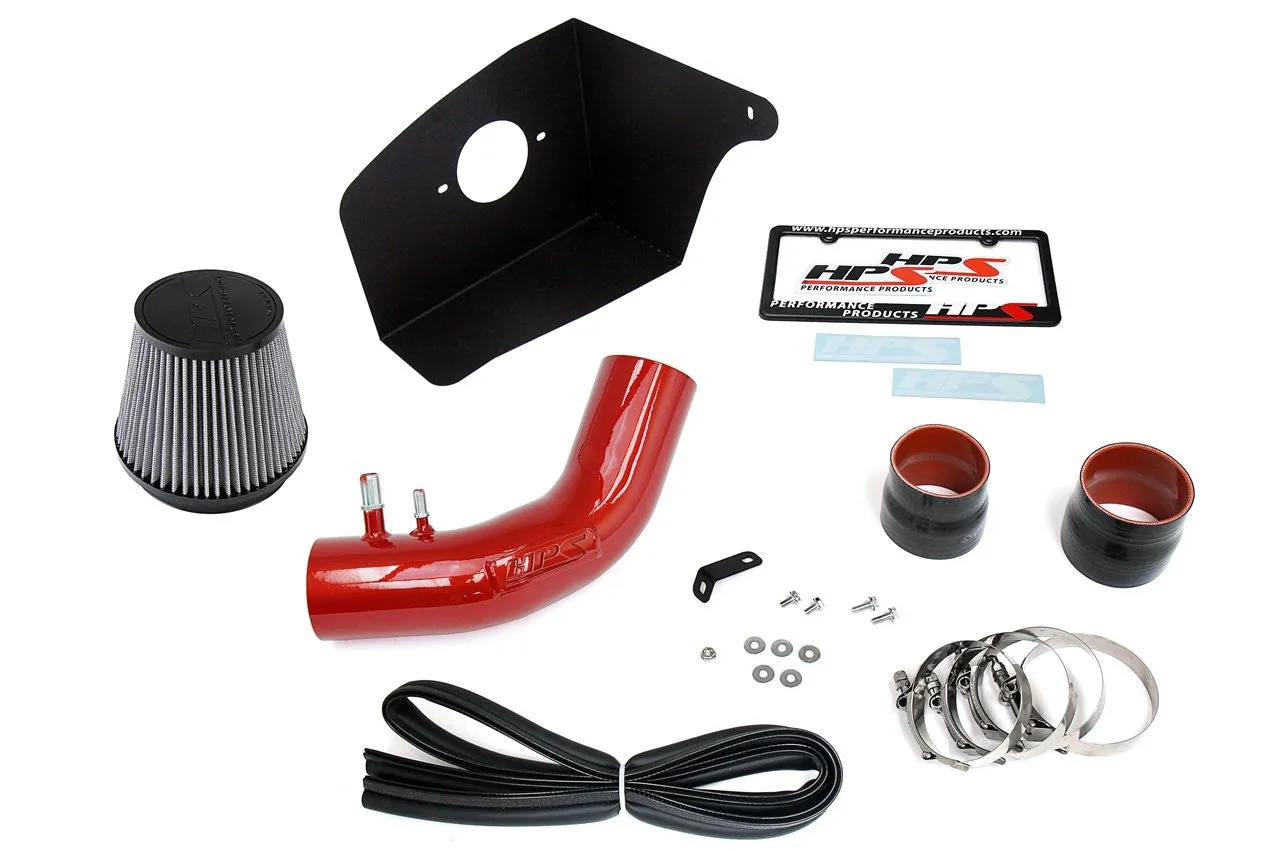 HPS Short Ram Air Intake 827-638R Ford Mustang 2015-17 Red